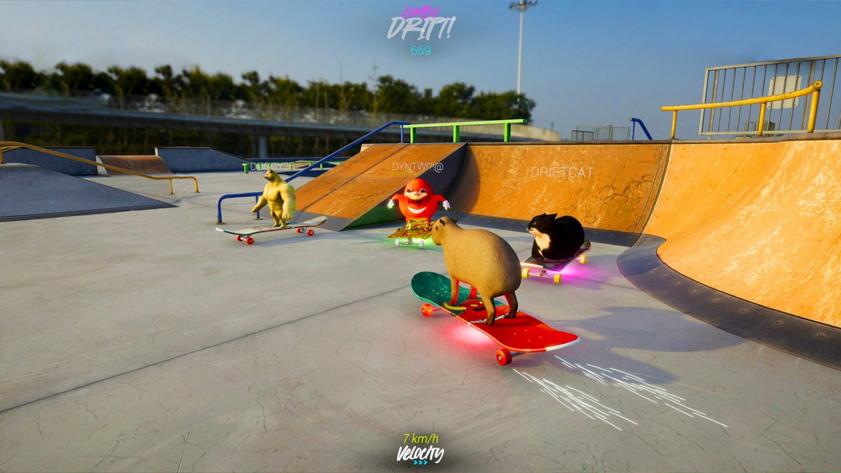 与麦克斯韦猫一起玩滑板漂移：游戏模拟器.Skateboard Drifting with Maxwell Cat: The Game Simulator_3