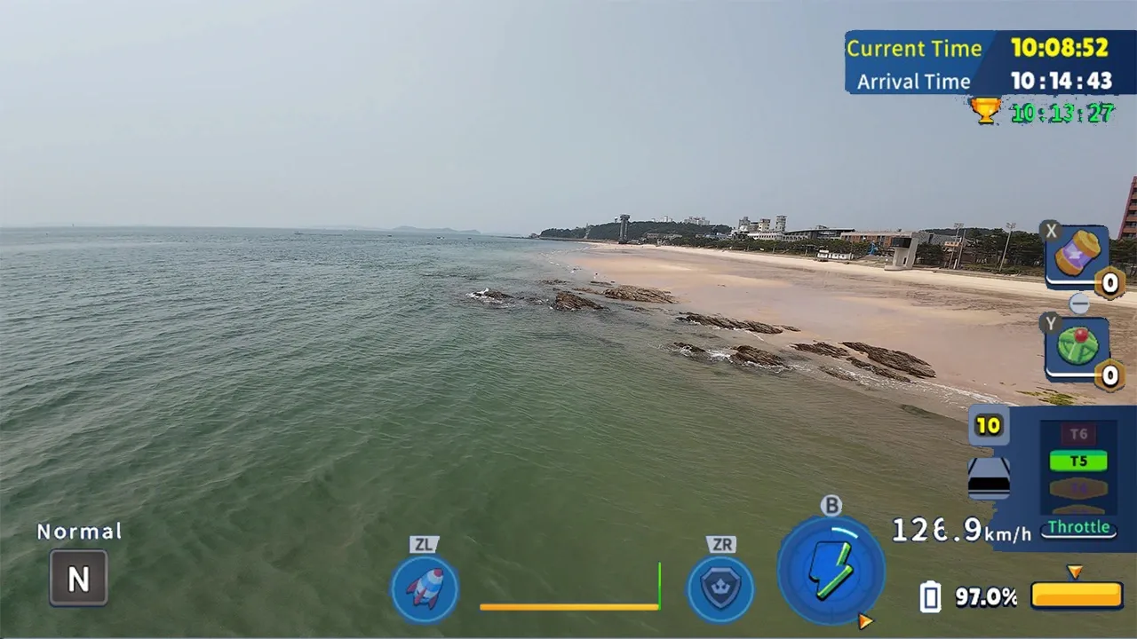 韩国无人机飞行:游览大川海水浴场.Korean Drone Flying Tour Daechon Beach_1